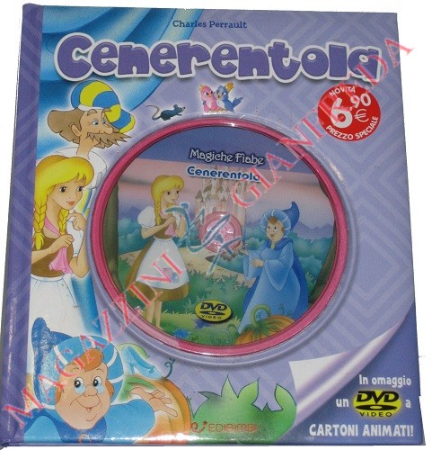 LIBRO FIABA CENERENTOLA  CON DVD CARTONE ANIMATO.